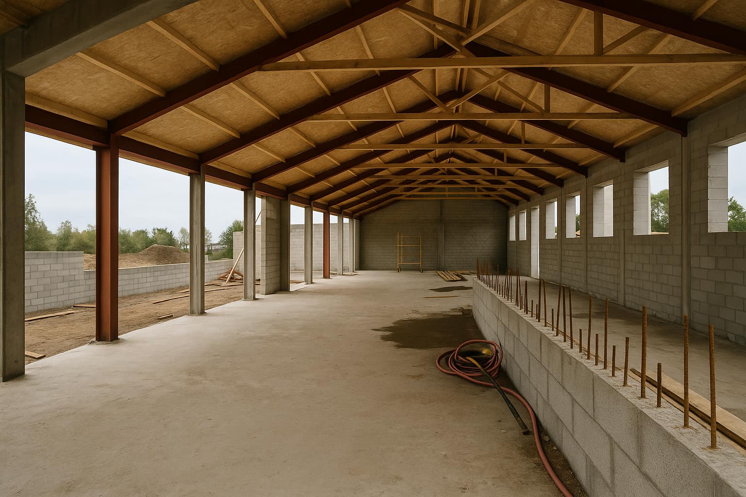 Gewerbeimmobilie im Rohbau